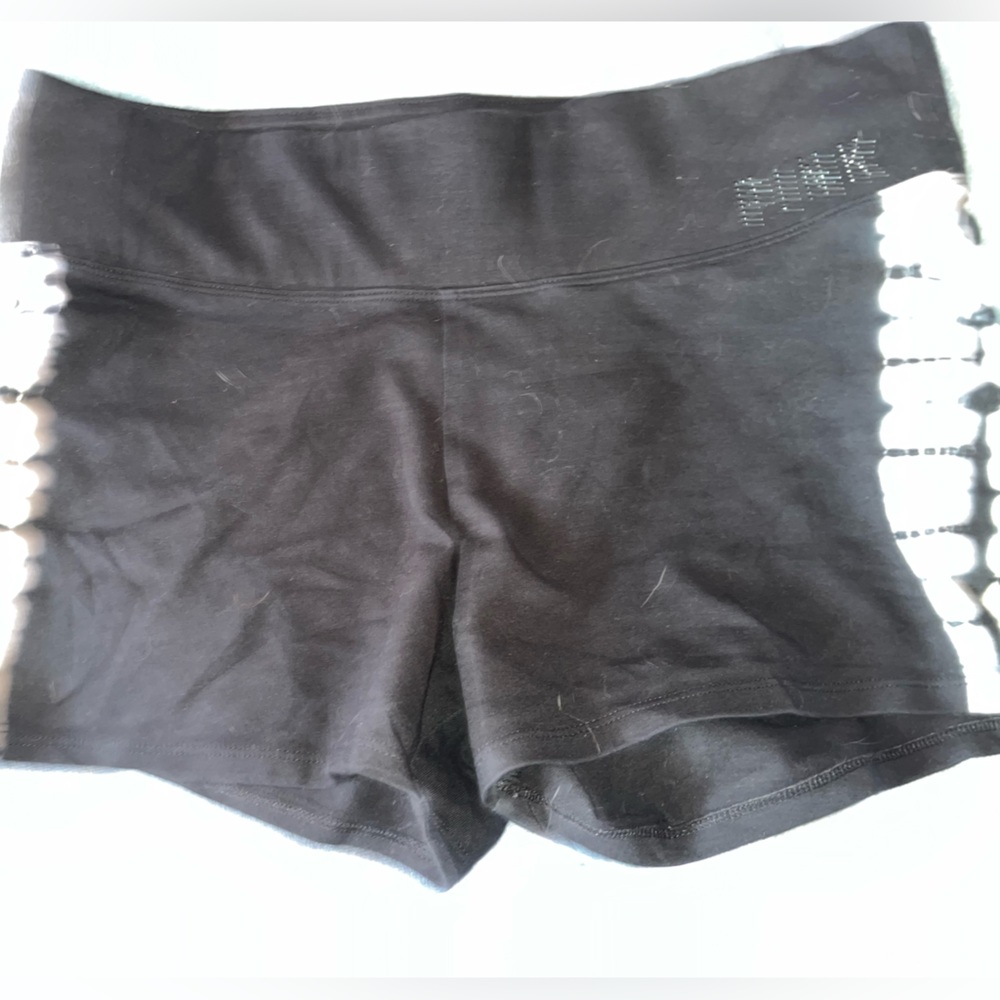 PINK Victoria's Secret Black and White Athletic Shorts